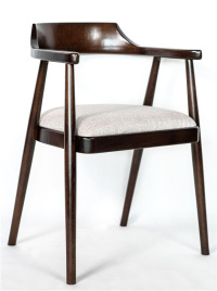 Полукресло венское Mercurius (темный орех орех/ткань Тесла 01) фото 1