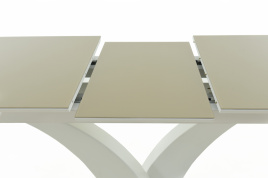 Стол Нотр Дам MODERNE стекло OPTIWHITE 1400(1800)*850, Капучино фото 5