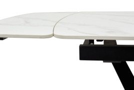 Стол ALATRI 120 MATT WHITE MARBLE SOLID CERAMIC / BLACK, ®DISAUR фото 3