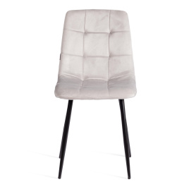 Стул CHILLY (mod. JSC-220) Велюр/металл , 44,5х52,5х88 см, Light grey (светло-серый) HLR14 / черный фото 4