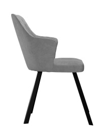 Стул DikLine 245 поворотный, C56 серый, ножки черные фото 5