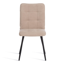 Стул обеденный Bari/Бари велюр, бежевый/черный, 7, 46х55х89 фото 4