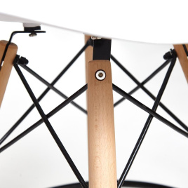 Стул барный Cindy Bar Chair/Синди Бар Чаир (мод. 80-1) дерево бук/металл/пластик, 50х51х109см, белый фото 5