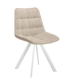 Стул DikLine 229 поворотный, B03 BEIGE, ножки белые фото 1