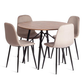 Стул BREEZE (mod. 4724) Велюр/металл , 44 х 53 х 87 см, Coffee (кофейный) HLR9 / черный фото 5