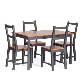 Обеденный комплект Соната (стол + 4 стула) / Sonata dining set массив сосны, стол: 120х75х73см  стул