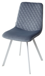Стул DAIQUIRI BLUVEL-06 BLUE / белый каркас, велюр М-City фото 4