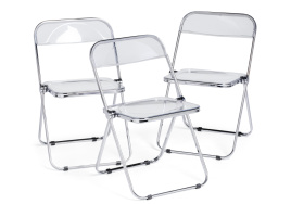 Пластиковый стул Fold складной clear фото 2