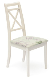 Стул Picasso ( PC-SC ) дерево гевея, 45х53х97см, ivory white (слоновая кость 2-5), Ткань Прованс № 1 фото 1
