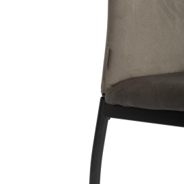 Стул CAPRI (mod. BC565-DC) металл, флок, 43 х 53 х 92 см, Dark grey (темно-серый) HLR24 / черный фото 3