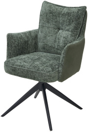 Стул JOSEF 360 град. поворот. HAGA-74 Зеленый, ткань / HJ002-18 Зеленый, PU / черный каркас, ®DISAUR фото 1