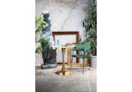 Стул на металлокаркасе Kamelia dark green / gold фото 5