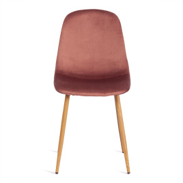 Стул BREEZE (mod. 4724) Велюр/металл , 44 х 53 х 87 см, Coral (коралловый) HLR44 / натуральный фото 5