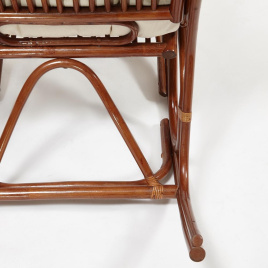 Кресло-качалка Виенна/Vienna (разборная) /без подушки/ натуральный ротанг, 58х133х102см, пекан орех фото 4