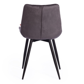 Стул ABRUZZO ( mod. 8060 ) металл/велюр, 54 х 62 х 83 см, серый (HLR-21) / черный фото 4