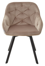 Стул GALE 360 град. поворот. BLUVEL-40 BEIGE, велюр/ черный каркас, М-City фото 3