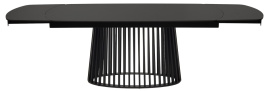 Стол DESIO 180 PURE BLACK SOLID CERAMIC Черный мрамор матовый, керамика/Черный каркас, ®DISAUR фото 3