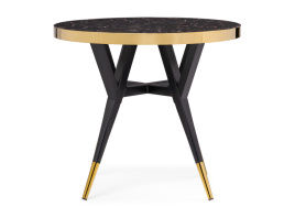 Стол деревянный Selina 80х72 black / gold фото 2