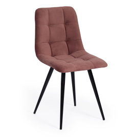 Стул CHILLY (mod. 7095-1) ткань/металл, 45x53х88 см, высота до сиденья 50 см, коралловый barkhat 15  фото 1