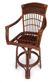 Барный стул Andrea Pecan Washed (античн. орех), Ткань рубчик, цвет кремовый фото 4