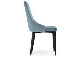 Стул на металлокаркасе Kora light blue / black фото 3