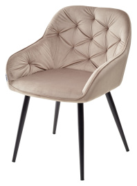 Стул BREEZE BLUVEL-40 BEIGE, велюр / черный каркас, М-City фото 1