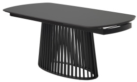 Стол DESIO 180 PURE BLACK SOLID CERAMIC Черный мрамор матовый, керамика/Черный каркас, ®DISAUR фото 1