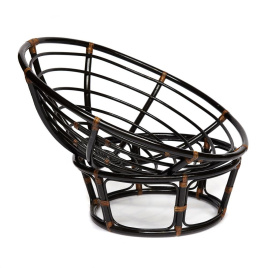Кресло Папасан/Papasan (23/01 W) /с подушкой/ диаметр подушки 122см, 115х101х104см, античный черно-к фото 2