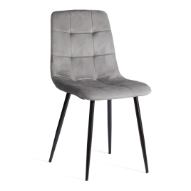 Стул CHILLY (mod. JSC-220) Велюр/металл , 44,5х52,5х88 см, Dark grey (темно-серый) HLR24 / черный фото 1