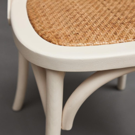 Стул Cross/Кросс (мод.CB2001) дерево вяз, 49,5х53,5х87см, античный белый  фото 4