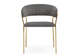 Стул на металлокаркасе Kamelia 1 dark gray / gold фото 2