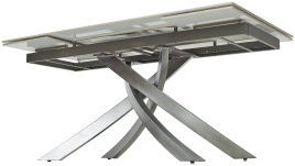 Стол ESTEBIO 160 GLOSS STATUARIO WHITE SOLID CERAMIC / Серый металлик, ®DISAUR фото 5