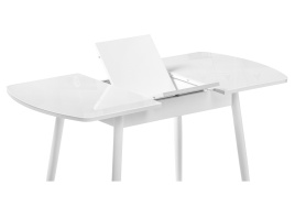 Стол стеклянный Калверт белый фото 5