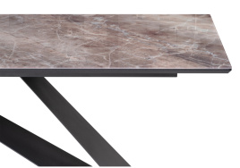 Стол стеклянный Ноттингем 180х90х74 карелия / черный фото 5