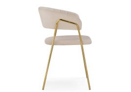 Стул на металлокаркасе Kamelia 1 beige / gold фото 3