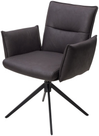 Стул DEAN 360 град.поворот. Темно-серый  экокожа  Maison 99# / Черный, ®DISAUR фото 1