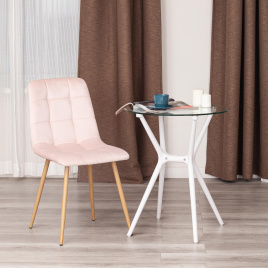 Стул CHILLY (mod. 7094-1) / 1 шт. в упаковке вельвет/металл, 44,5х52,5х86 см, pink (розовый) HLR39 / фото 4