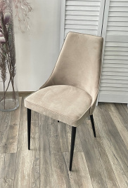 Стул НЕПАЛ (NEPAL-P) ЛАТТЕ #25, велюр/ черный каркас фото 2