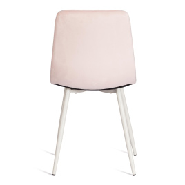 Стул CHILLY (mod. 7094-1) вельвет/металл, 44,5х52,5х86 см, pink (розовый) HLR39 / белый фото 4