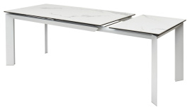 Стол CREMONA 140 MATTE STATUARIO Белый мрамор матовый, керамика/ белый каркас, ®DISAUR фото 4