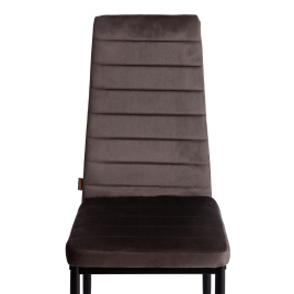 Стул Easy (mod. JSC02-1) металл, флок, 41 х 52 х 96 см, Dark grey (темно-серый) HLR24 / черный фото 3