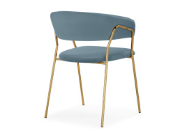 Стул на металлокаркасе Kamelia 1  light blue /gold фото 4
