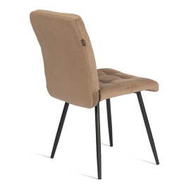 Стул обеденный Medeo/Медео велюр, 47х56х89, бежевый/черный, (порше 5) фото 2