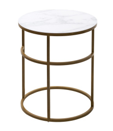 Журнальный столик Френсис Белый мрамор, стекло/ золотой каркас M-city фото 1
