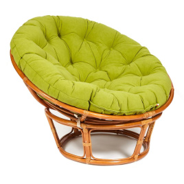 Кресло PAPASAN/ПАПАСАН 23/01 W  /с подушкой/ диаметр подушки 125 см, 115х101х104 см, Cognac (коньяк)