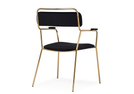 Стул на металлокаркасе Aspen black / gold фото 4