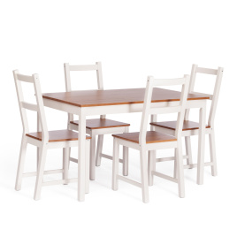 Обеденный комплект Соната (стол + 4 стула) / Sonata dining set массив сосны, стол: 120х75х73см  стул