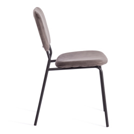Стул CAROL (mod. UC06) металл, вельвет, 45 х 56 х 82 см, Light grey (светло-серый) HLR24 / черный фото 2