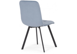 Стул на металлокаркасе Bruk light blue / black фото 5