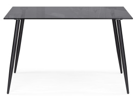 Стол стеклянный Smoke 120х80х75 clear gray / black фото 2